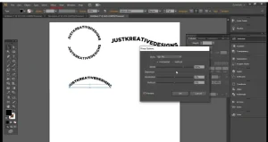 warp and curve text in Illustrator