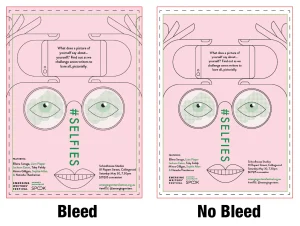 flier with and without bleed