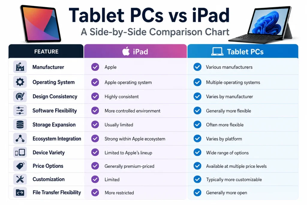 iPad and a Tablet