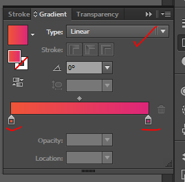 Radial and linear gradient design