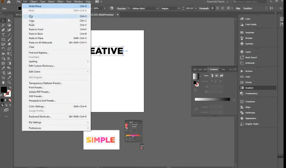 Type text and duplicate