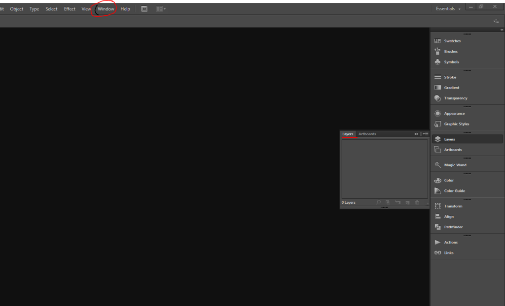 window layers in illustrator