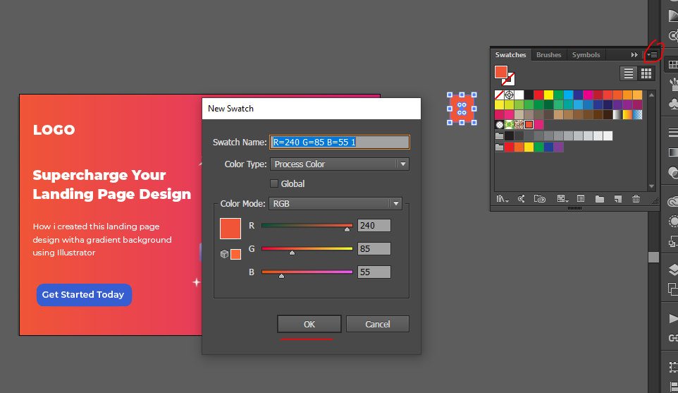 design a landing page background