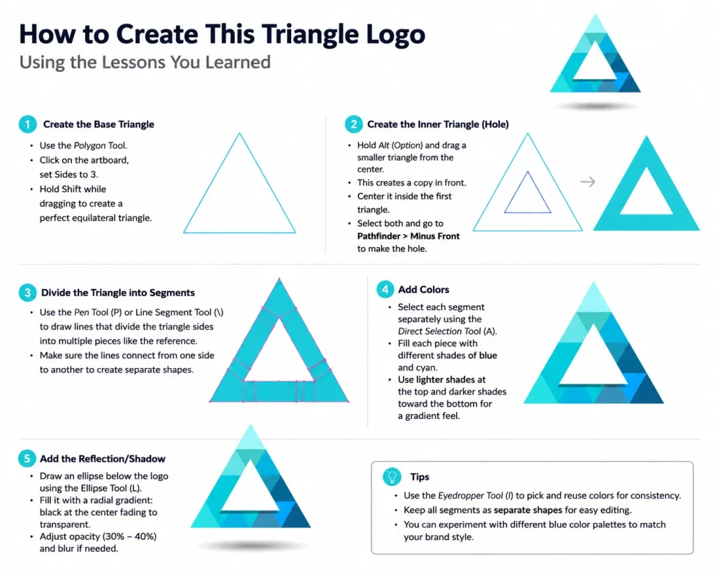 Modern Triangle Logo in Illustrator