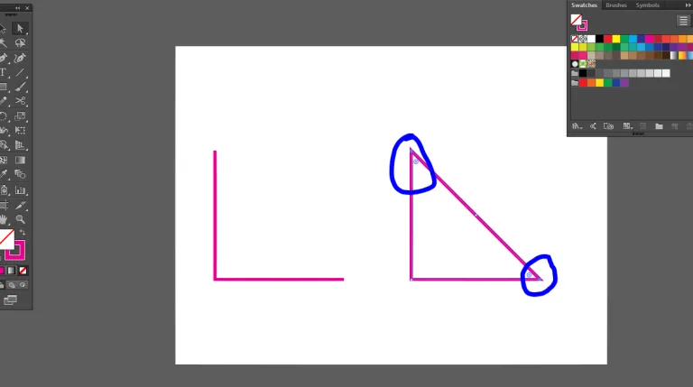 make a 90 degrees triangle in Illustrator